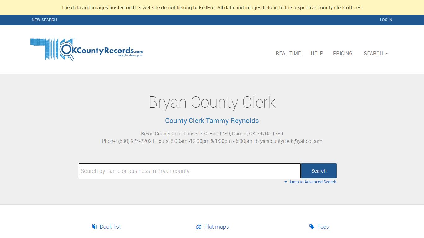 Bryan County Clerk - okcountyrecords.com